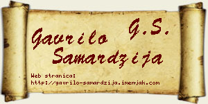 Gavrilo Samardžija vizit kartica